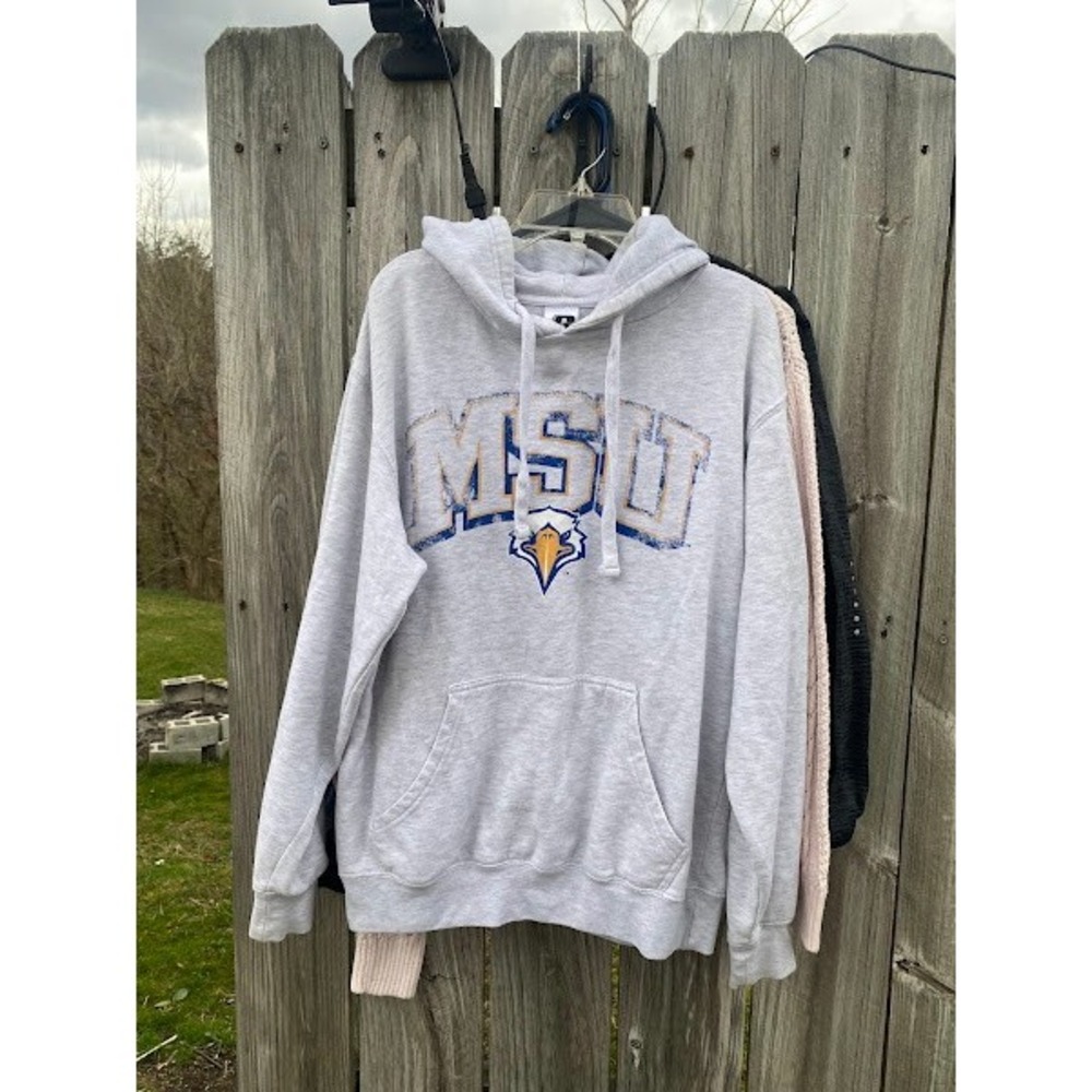 Russell Athletic Morehead State University MSU Eagles Hoodie Heather Grey Medium